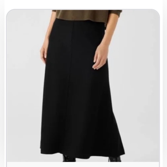 EILEEN FISHER basic black wall ai- line skirt